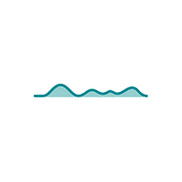 Icon of a smooth, even light waveform representing more uniform flashes