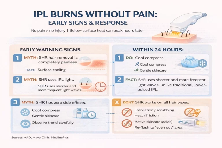 Delayed IPL burn signs timeline: what to watch at 0–6h, 6–24h, and 24–72h