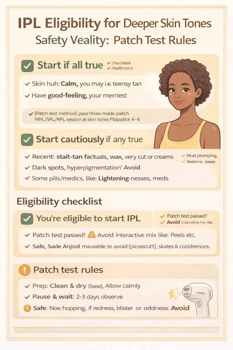 IPL Eligibility for Deeper Skin Tones - Safety Reality, Patch Test Rules