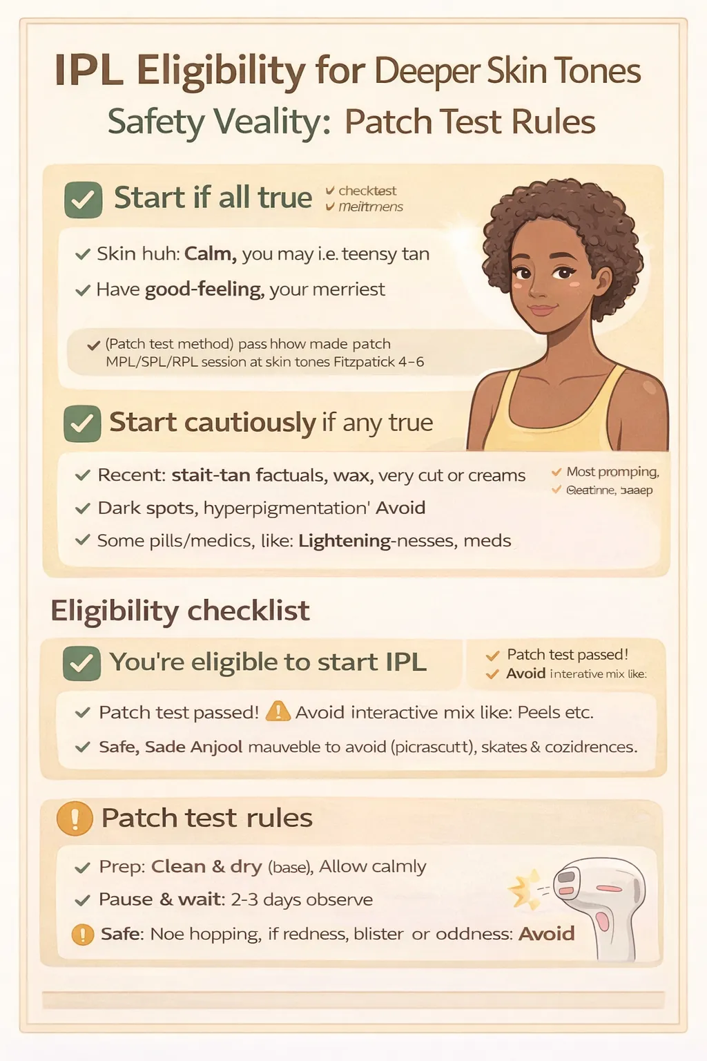 IPL Eligibility for Deeper Skin Tones - Safety Reality, Patch Test Rules