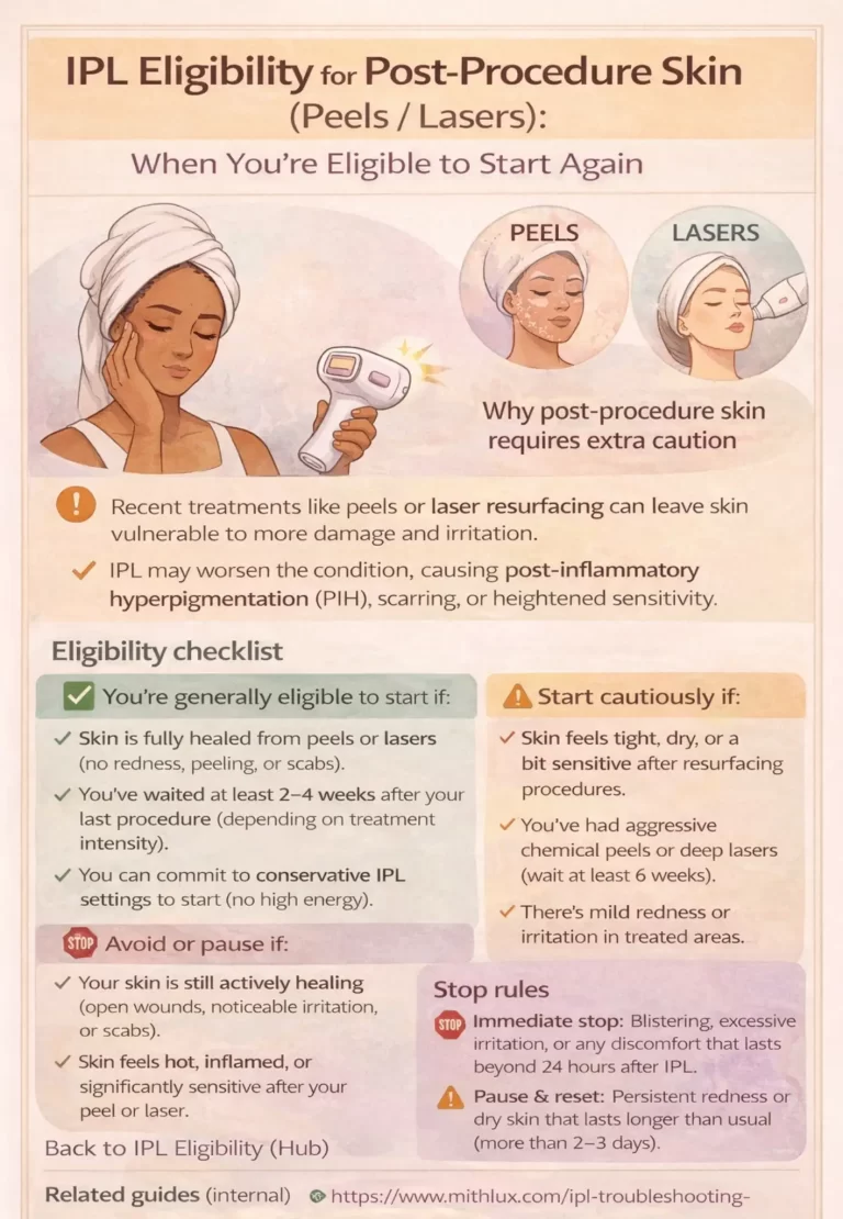 IPL eligibility after chemical peels or laser treatments: when to safely start again