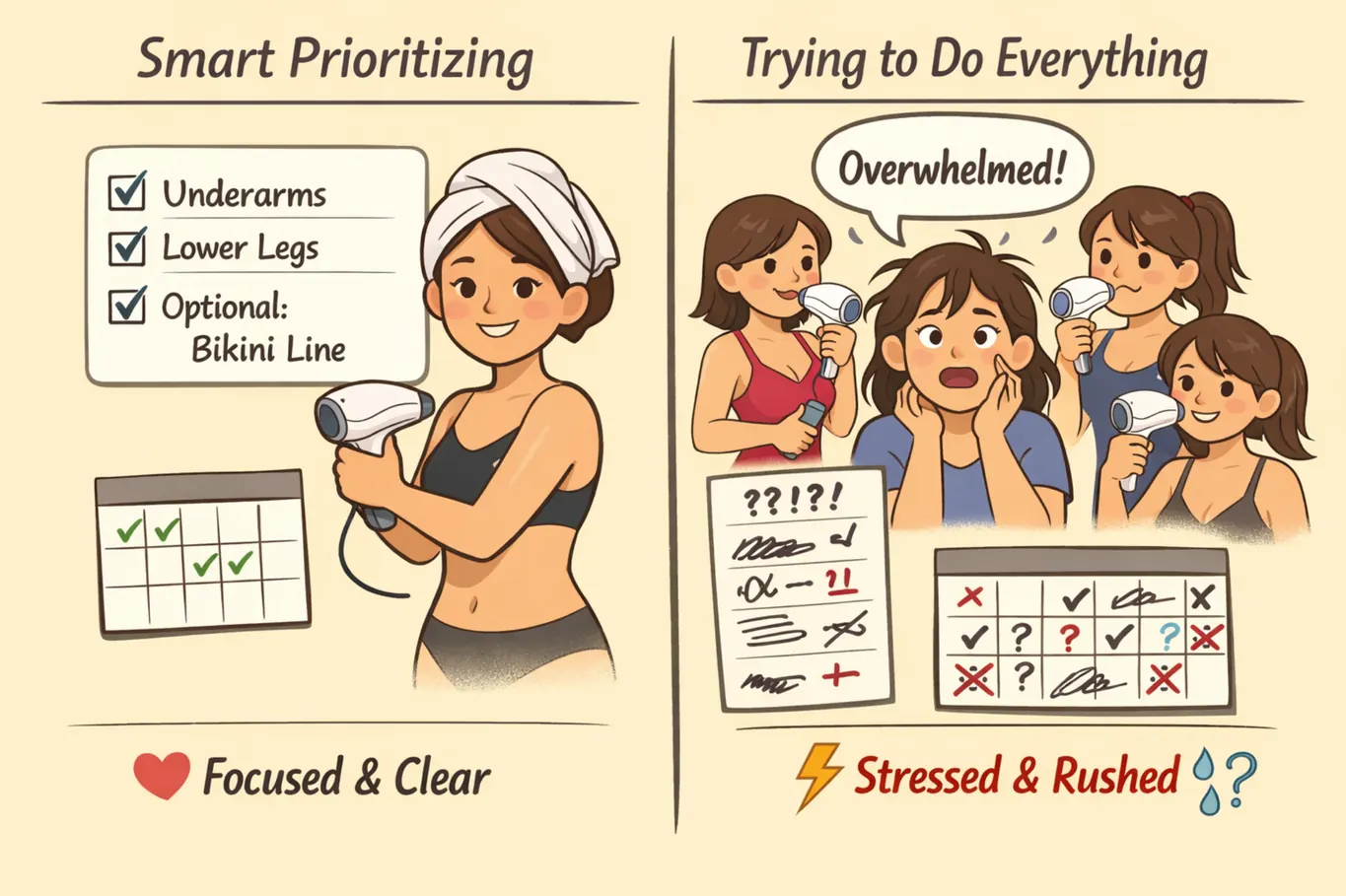 Smart prioritizing IPL treatment areas versus trying to do everything at once